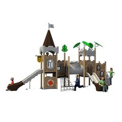 Complex de joaca din metal pentru copii Caesar Castle 9, exterior, 3-15 ani, 750x270x460 cm