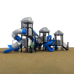 Complex de joaca din metal pentru copii Cloud 1, exterior, 3-12 ani, 1100x590x500 cm