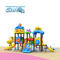 inchiriere complex de joaca pentru copii Economy model 42, metal, exterior, 1-6 ani, 610x260x340 cm