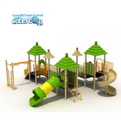 Complex de joaca din metal pentru copii Exotic 12, exterior, 3-12 ani, 950x800x420 cm