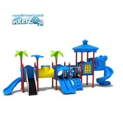 Complex de joaca din metal pentru copii Exotic 4, exterior, 3-12 ani, 950x320x460 cm