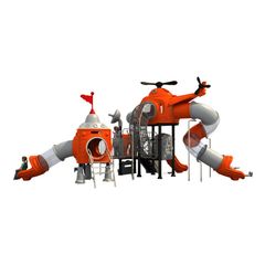 Complex de joaca din metal pentru copii Helicopter 4, exterior, 3-15 ani, 740x700x420 cm