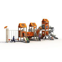 Complex de joaca din metal pentru copii Nature 4, exterior, 3-15 ani, 1200x550x470 cm