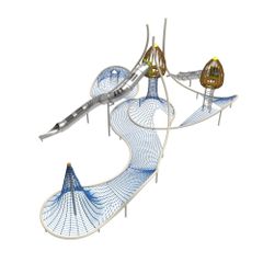 Complex de joaca din metal pentru copii Nymphae, exterior, 3-14 ani, 1500x2120x850 cm