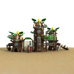 Complex de joaca din metal pentru copii Secret Forest 8, exterior, 3-15 ani, 1630x1020x750 cm