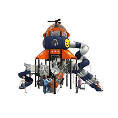 Complex de joaca din metal pentru copii Space Base 3, exterior, 3-15 ani, 900x760x680 cm