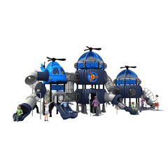 Complex de joaca din metal pentru copii Space Base 4, exterior, 3-15 ani, 1500x650x520 cm
