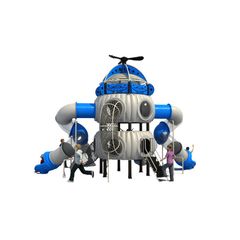 Complex de joaca din metal pentru copii Space Base 8, exterior, 3-15 ani, 770x550x520 cm