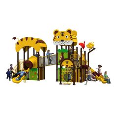 Complex de joaca din metal pentru copii Tiger, exterior, 3-15 ani, 910x680x430 cm