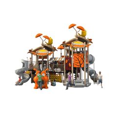 Complex de joaca din metal pentru copii Tree House 9, exterior, 3-15 ani, 830x730x550 cm