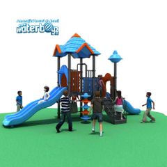 Complex de joaca din metal pentru copii Vila 13, exterior, 3-12 ani, 650x300x410 cm