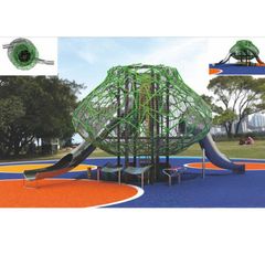 Complex de joaca din metal pentru copii Green Universe, exterior, 3-12 ani, 1170x650x520 cm