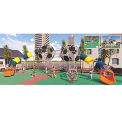 Complex de joaca din metal pentru copii Rocketspire 2, exterior, 3-12 ani, 1260x560x460 cm