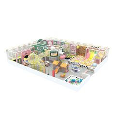 Loc de joaca modular de interior pentru copii Plushy, 3-12 ani