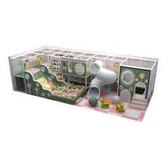 Loc de joaca modular de interior pentru copii Teddy Town, 3-12 ani