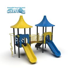 Complex de joaca din metal pentru copii Economy 35, exterior, 3-12 ani, 483x386x391 cm