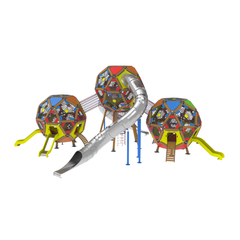 Loc de joaca din lemn pentru copii Arhimede 7, exterior, 5-16 ani, 1300x1090x560 cm