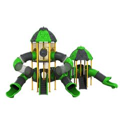 Complex de joaca din metal pentru copii Jungle Slides, exterior, 3-12 ani, 1150x750x680 cm