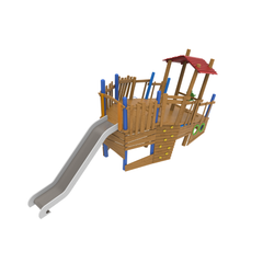 Loc de joaca de exterior din lemn Naturel 7