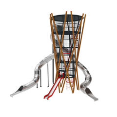 Loc de joaca din lemn pentru copii Royal Tower 2, exterior, 5-16 ani, 980x1080x1040 cm