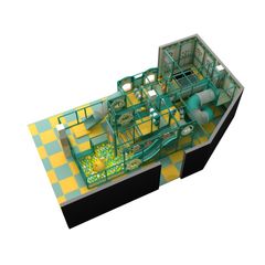 Loc de joaca modular de interior Green Lemon, 3-12 ani, 1095x496x280 cm