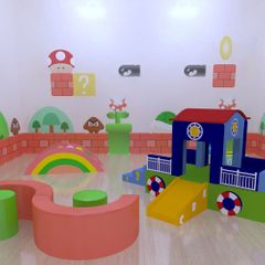 Panou de perete Soft Play cu burete, model Mario, pentru locuri de joaca de interior