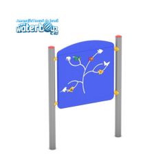 Panou educativ Formele animalelor pentru copii, 0-5 ani, 90x10x125 cm, metal si plastic HDPE, multicolor
