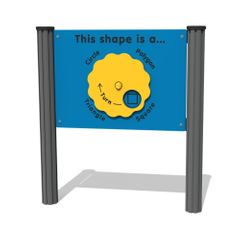 Panou interactiv Shapes pentru copii, +2 ani, 80x120 cm, plastic HDPE, albastru