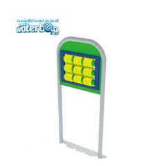 Panou interactiv X si 0 pentru copii, 0-3 ani, 65x10x150 cm, metal si plastic LLDPE, multicolor