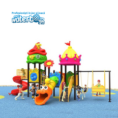 inchiriere complex de joaca pentru copii Economy model 51, metal, exterior, 1-6 ani, 670x330x330 cm