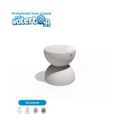 Scaun exterior din beton model 1