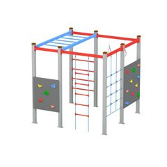 Sistem de catarare de exterior pentru copii Sport, 3-12 ani, 208x208x210 cm, metal