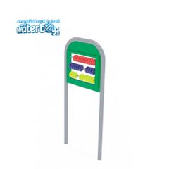 Panou educativ de exterior pentru copii Socotitoare, 0-8 ani, 65x10x150 cm, metal si plastic HDPE, multicolor