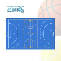 Teren multisport din tartan turnat