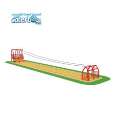 Tiroliana de exterior dubla pentru copii, 3-12 ani, greutate maxima 45kg/loc