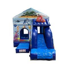 Bouncer cu tobogan gonflabil Ocean