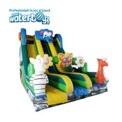 Tobogan Gonflabil Zoo 3 cu doua pante 14*6*10