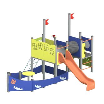 Loc de joaca din metal pentru copii Sea Life 2, exterior, 3-12 ani, 498x396x295 cm