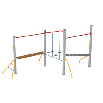 Traseu de agilitate si antrenament pentru copii Balance Trail, exterior, 3-12 ani, 396x228x211 cm