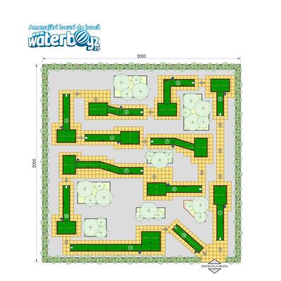 Amenajare teren minigolf 12 holes