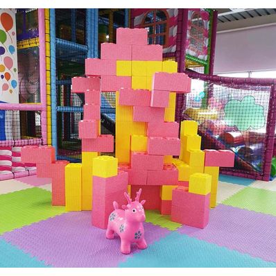 Cuburi mici de constructie pentru copii de 1-12 ani, 15x15x15 cm, EPP, negru