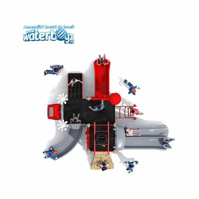 Complex de joaca pentru copii de metal Fire Control 10, exterior, 3-12 ani, 525x440x325 cm