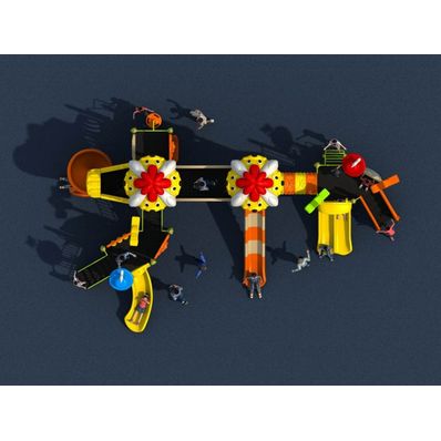 Complex de joaca pentru copii de metal Puppy Land 7, exterior, 3-12 ani, 1060x700x470 cm
