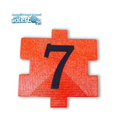 Cuburi mari de constructie cu cifre pentru copii, 3-12 ani, 30x30x30 cm, EPP, portocaliu