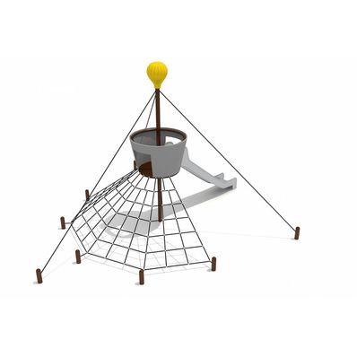 Sistem de catarare cu tobogan pentru copii de exterior Model 2, 3-12 ani, 760*720*480CM , metal