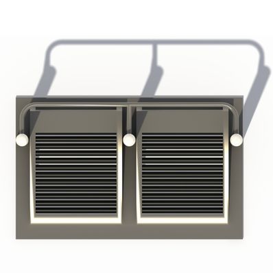 Bandă de alergare fitness dubla pentru exterior, metal, 160x100x130 cm