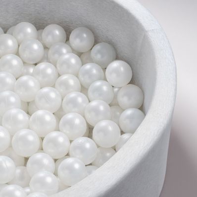 Bile din plastic pentru copii pentru locuri de joaca, 6 cm, pearl