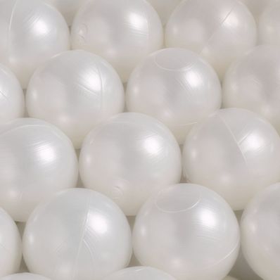 Bile din plastic pentru copii pentru locuri de joaca, 6 cm, pearl