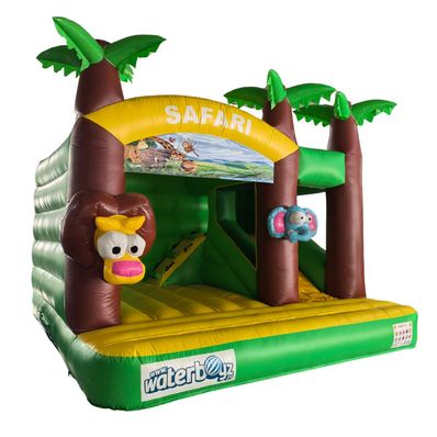 Bouncer cu tobogan gonflabil Safari Party, +3 ani, 450x450x400 cm
