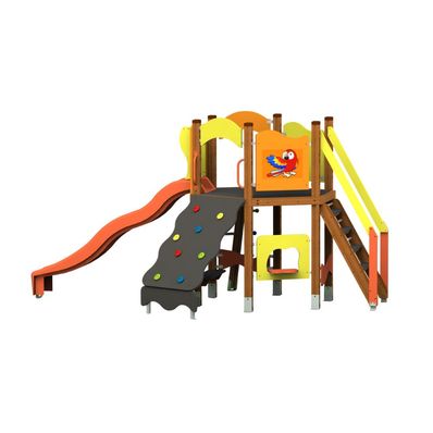 Loc de joaca pentru copii Happy Animals, exterior, 3-12 ani, 399x256x212 cm